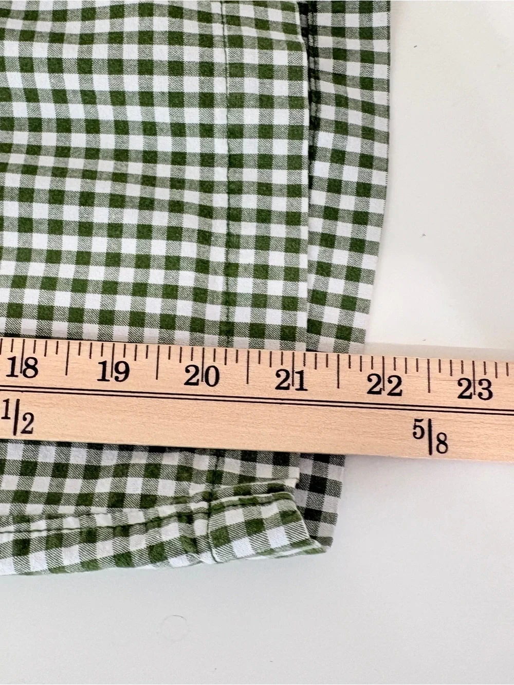 Banana Republic Green Gingham Flat-Front Shorts